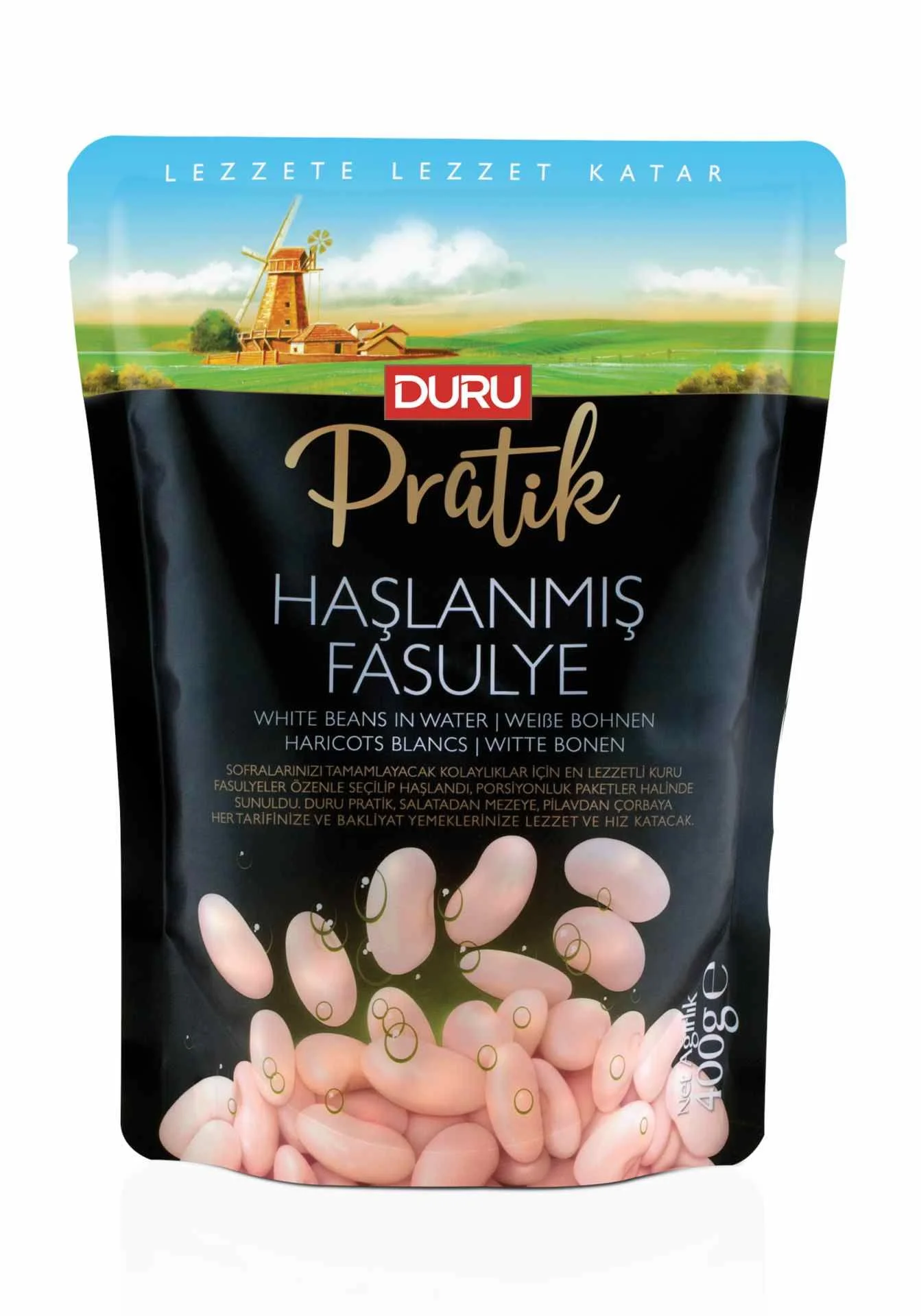 DURU PRATIK HASLANMIS FASULYE 400 GR.