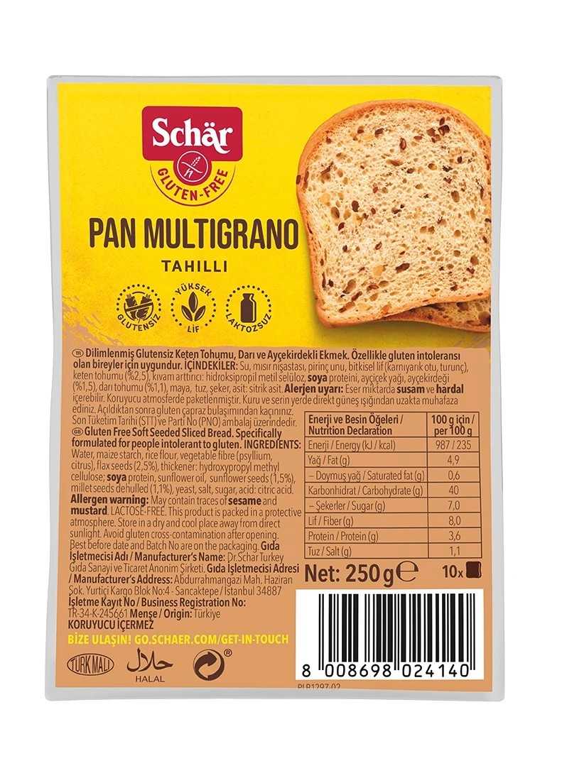SCHAR TAHILLI EKMEK 250 GR.